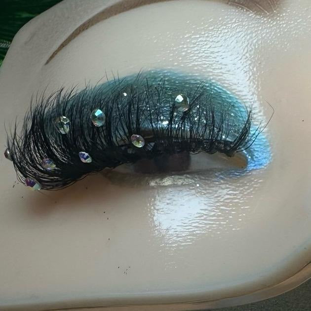 Stony rhinestones Strip lashes