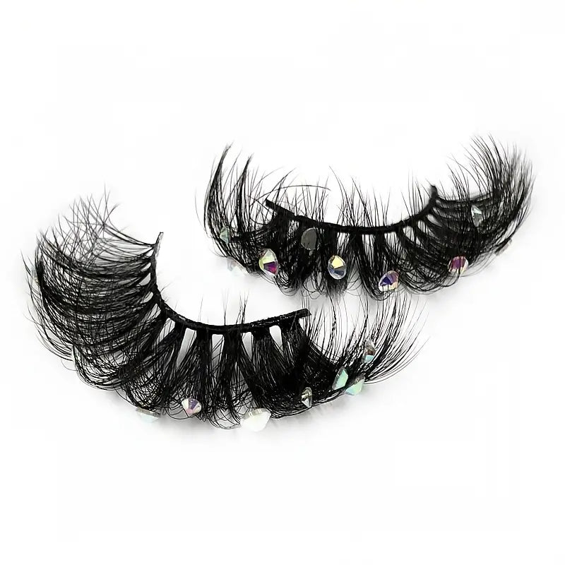 Stony rhinestones Strip lashes
