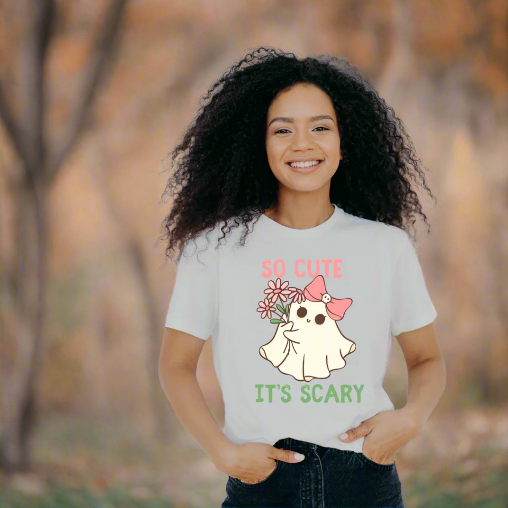 So cute it's Scary ghost graphic tees - Halloween