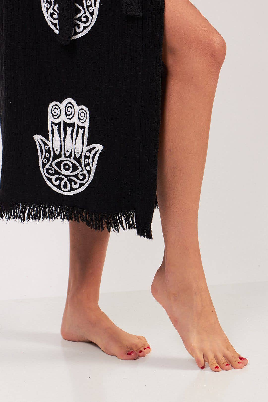 Hamsa Hand Cotton Kimono, %100 Cotton Kimono