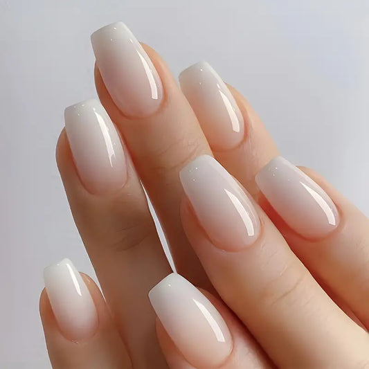 Glossy Medium Ballet 12pcs False Nails