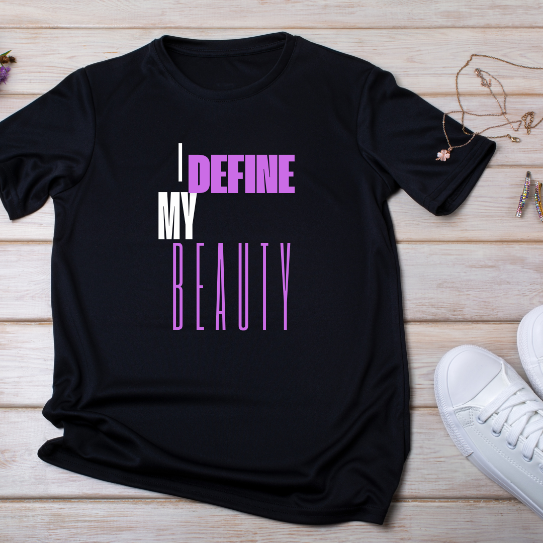 "I define my Beauty" Casual Crew Neck Pullover Long Sleeve sweater & Tee