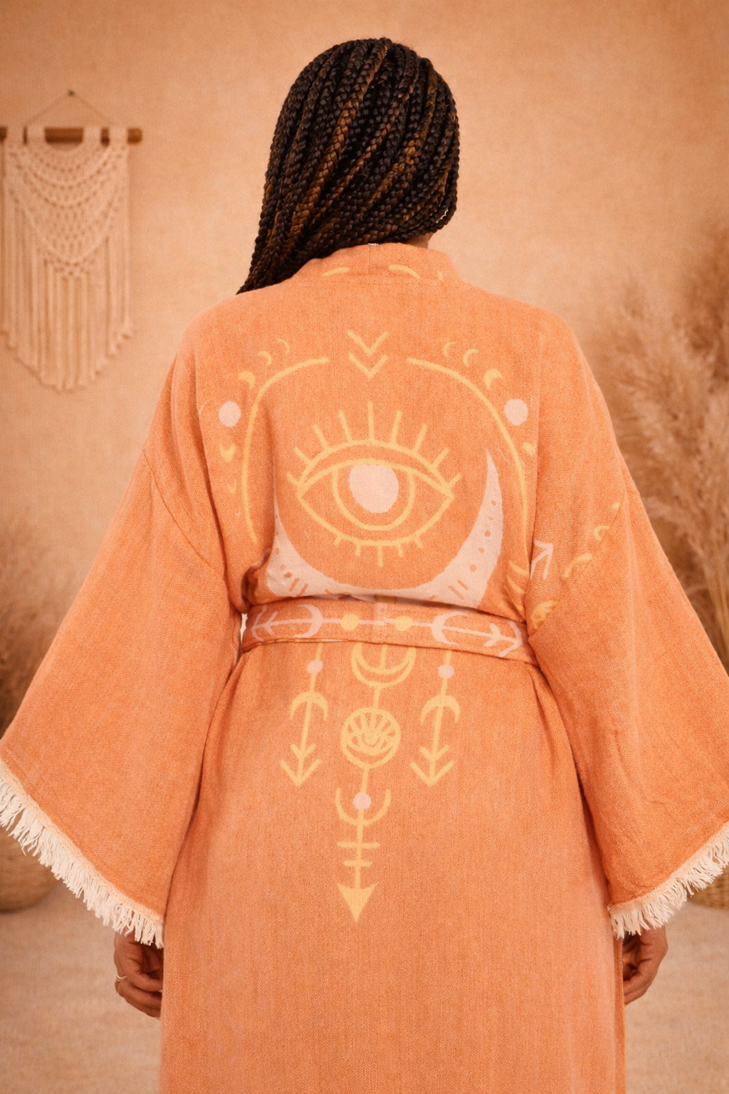 Evil Eye Kimono, Jacquard Kimono, Festival Kaftan Kimono