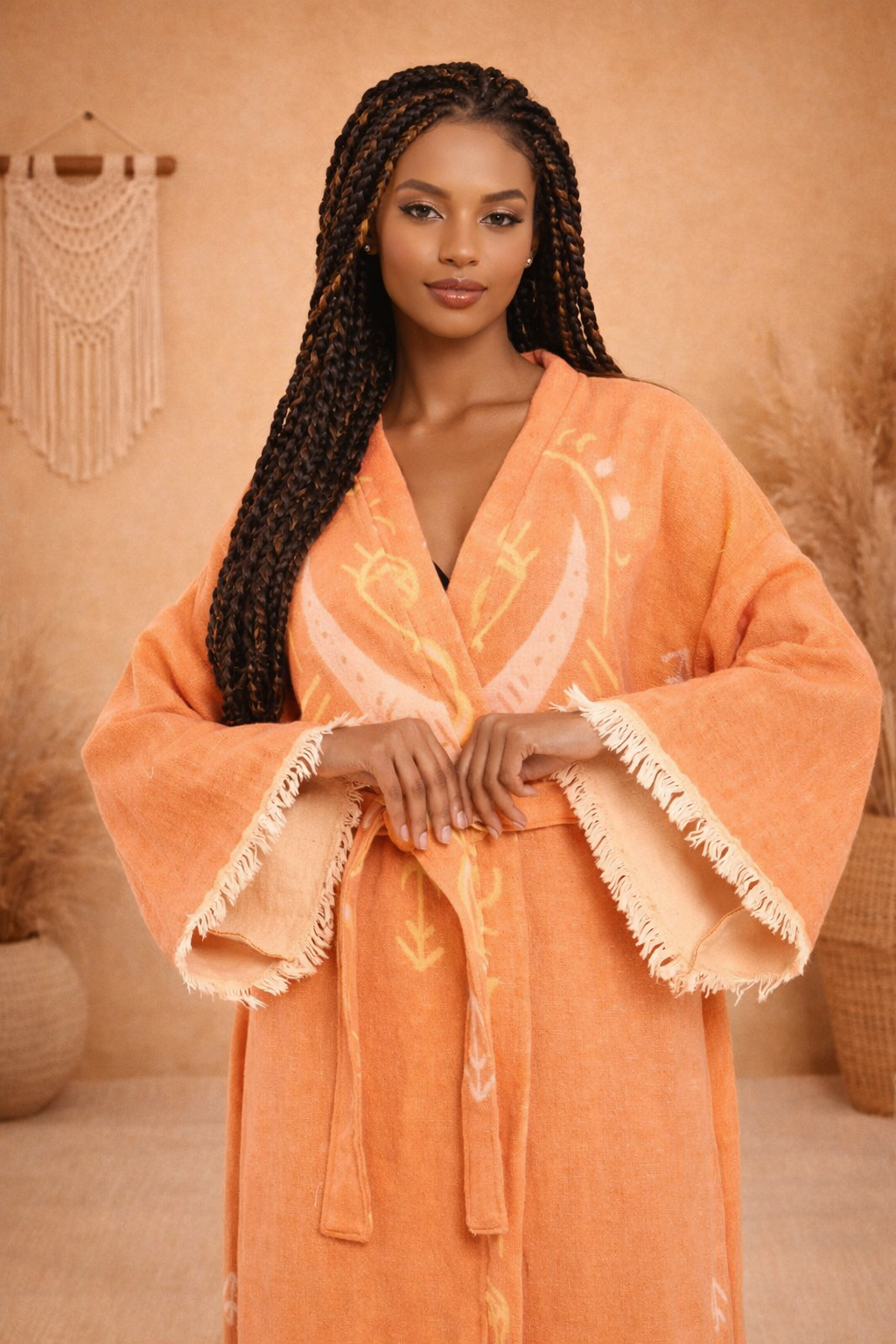 Evil Eye Kimono, Jacquard Kimono, Festival Kaftan Kimono