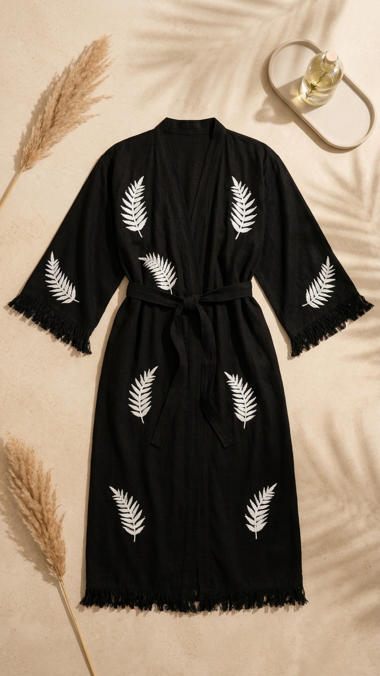 Boho Kimono, Cotton Kimono, Bohemian Kaftan, Cotton Robe
