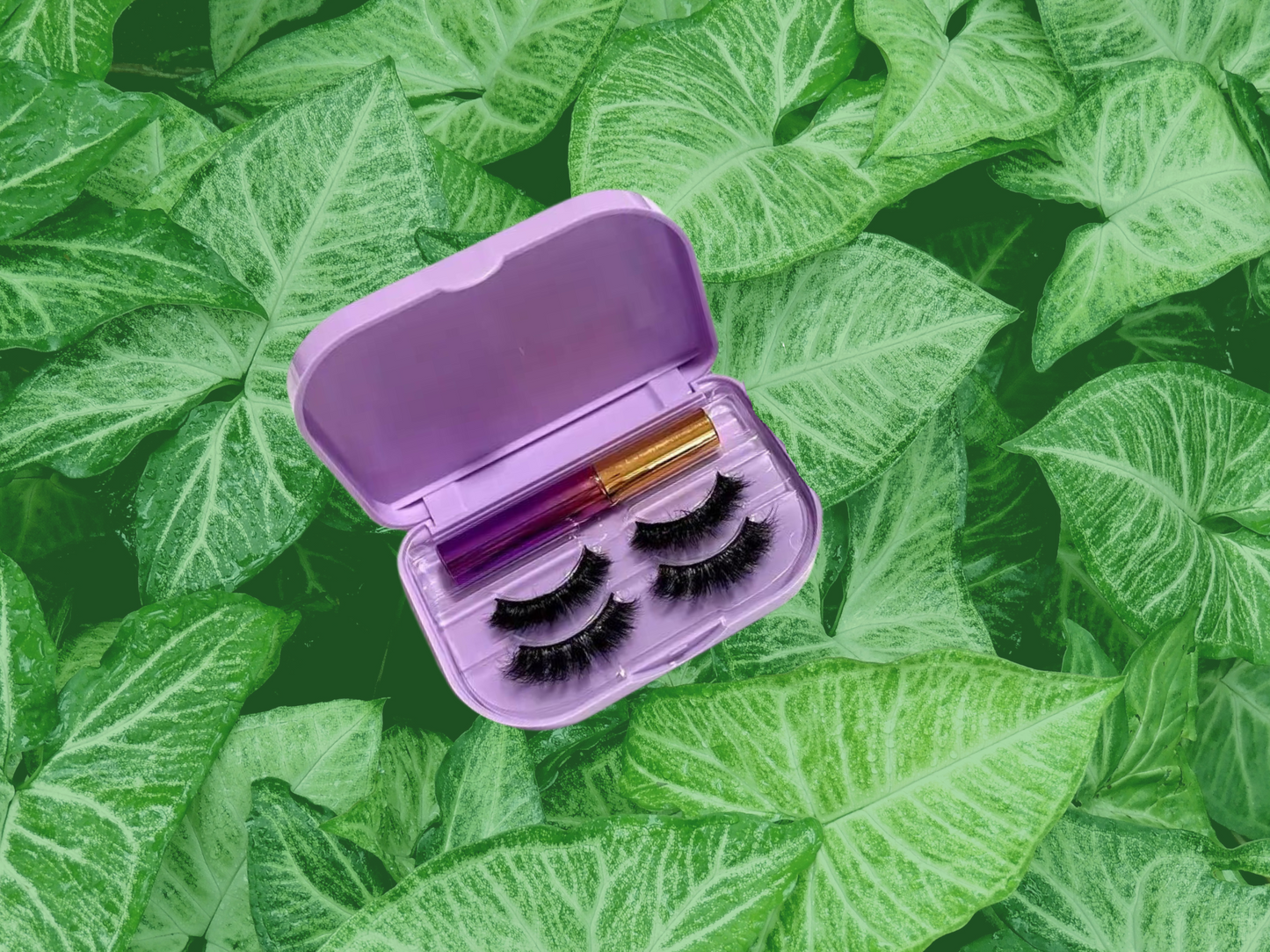Travel Sizes Eyelash Storage Box with glue holder