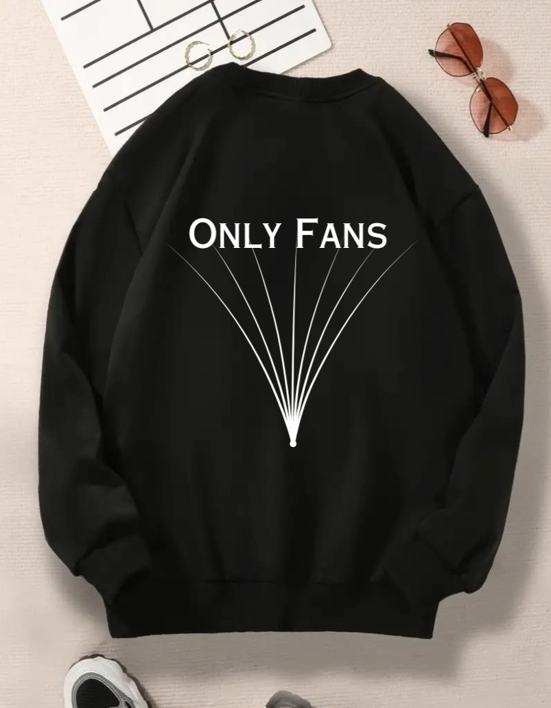 "ONLY FANS" Casual Crew Neck Pullover Long Sleeve sweater & Tee