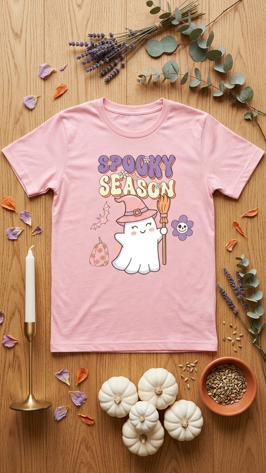 "Spooky Season"| Cute Ghost | Halloween Graphic Tee