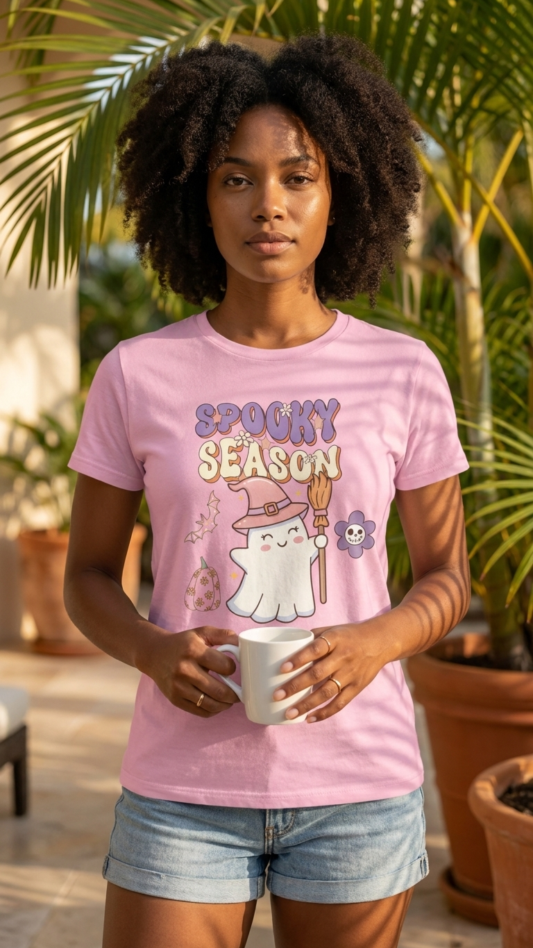 "Spooky Season"| Cute Ghost | Halloween Graphic Tee
